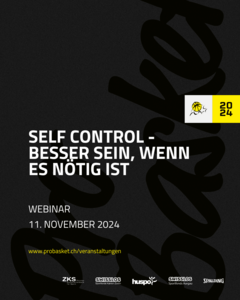 Webinar: Self Control - besser sein, wenn es nötig ist